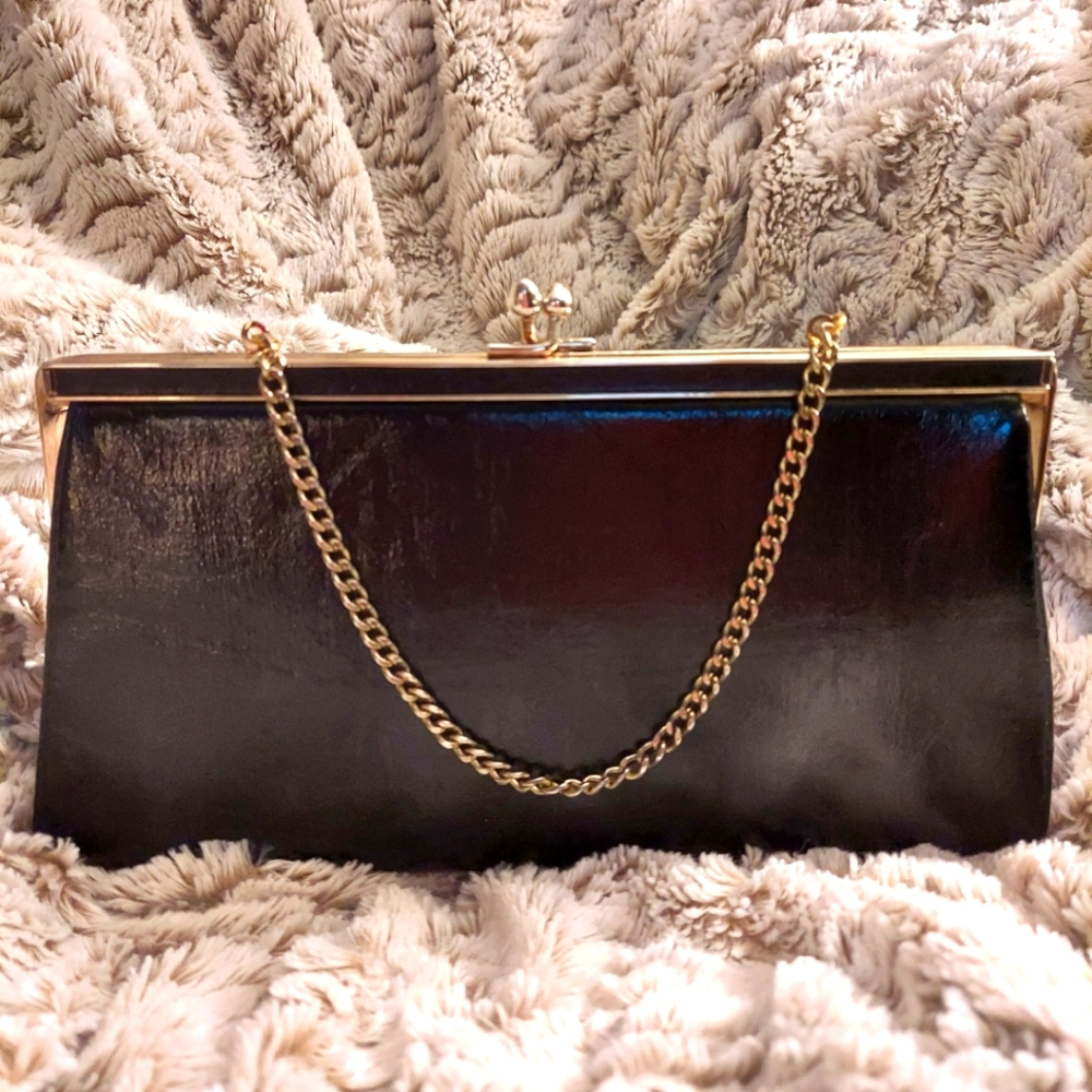 ✨️Vtg ' Ande' Leather Cocktail Purse - Picture 1 of 6